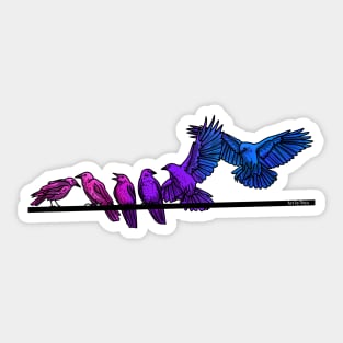 Bi Crows Sticker